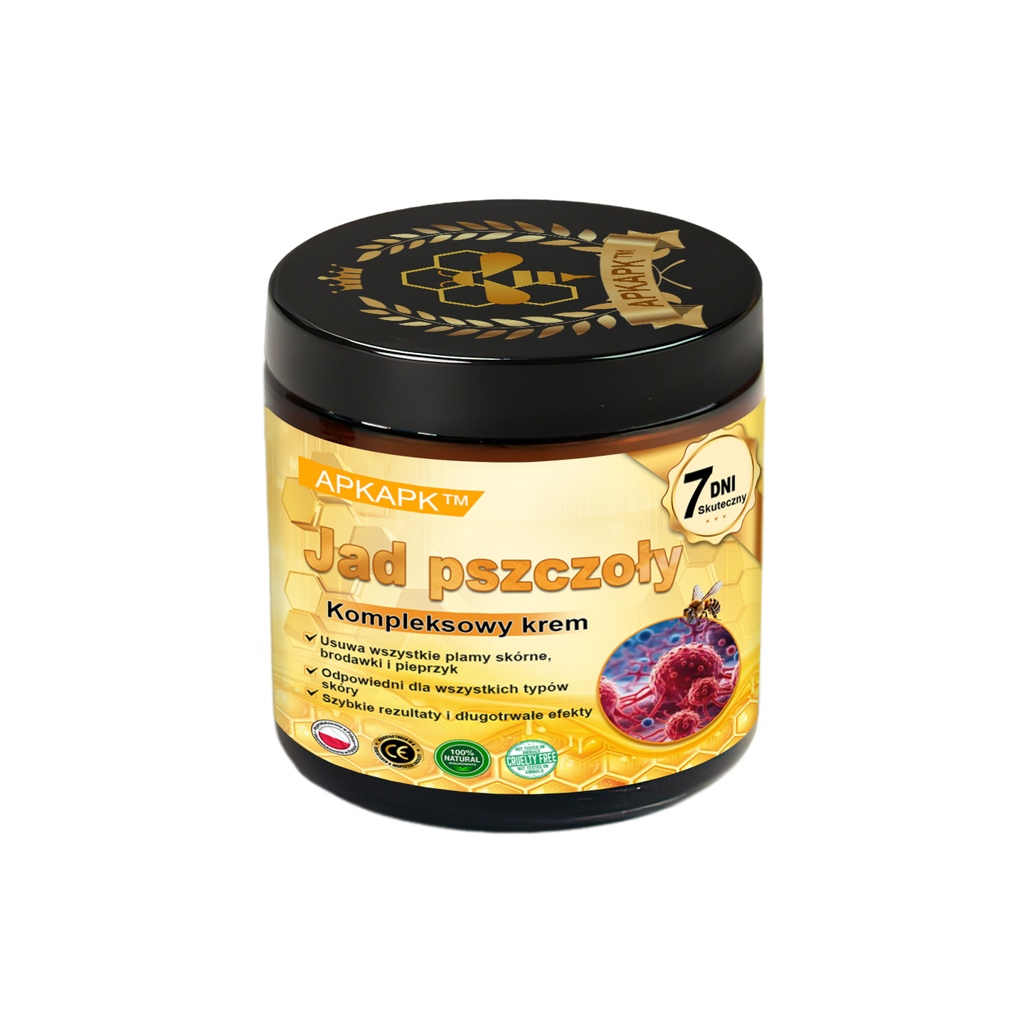 ΑPΚΑPK™ Jad Pszczoły Kompleksowy Krem🥇🥇pomaga w leczeniu problemów skórnych, takich jak: zmarszczki, blizny, plamy pigmentacyjne, rozstępy, trądzik, łuszczyca, egzema, zmiany skórne, podrażnienia, stany zapalne i inne problemy skórne🔥
