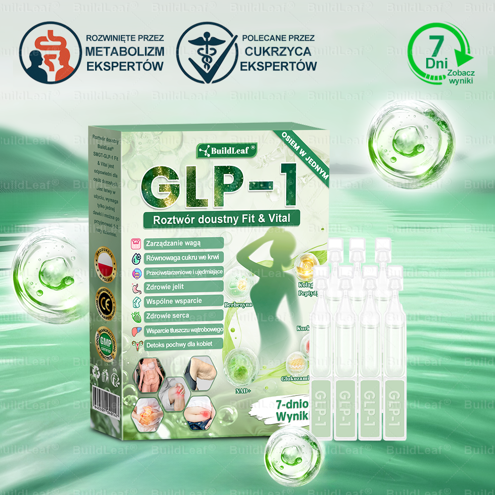 Oficjalny sklep Polska | ☘️BuildLeaf® GLP-1 8-w-1 Fit & Vital Rozwiązanie (Jednorazowe dziennie, widoczne zmiany w ciągu 7 dni) ✅ Otyłość, zdrowie sercowo-naczyniowe, cukrzyca, bezdech senny, zdrowie jelit, problemy ze stawami i inne.